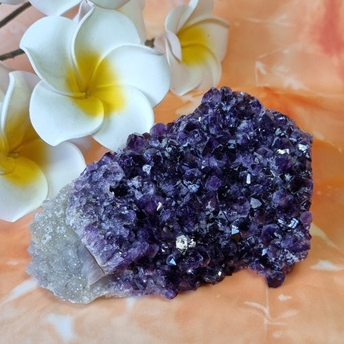 Amethyst & Quartz Cluster - (ID: crn154)