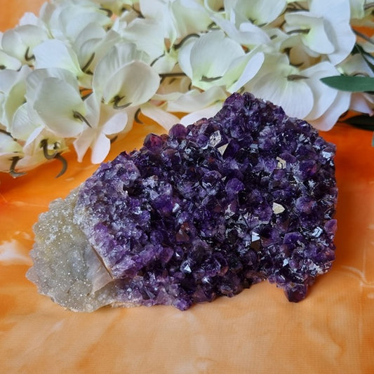 Amethyst & Quartz Cluster - (ID: crn154)