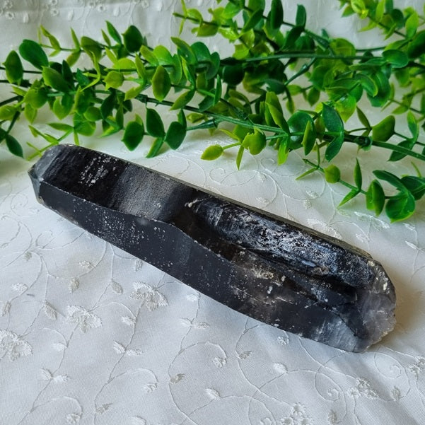 Dark Smokey Quartz Raw Point - (ID: crn84)