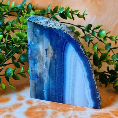Blue Polished Agate - standing - (ID: crp135)
