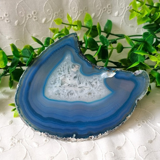 Turquoise Agate Slice - (ID: crp147)