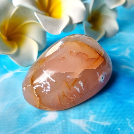 Natural Peach Agate Freeform – (ID: crp14)