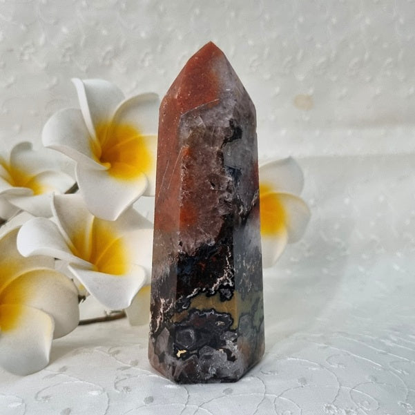 Tangerine Quartz with Opal Point – (ID: crp17)