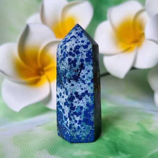 Azurite & Chrysocolla Point – (ID: crp22)