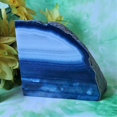 Blue Polished Agate - standing - (ID: crp3)
