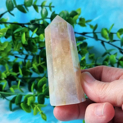 Aura Rose Quartz Point – (ID: crp45)