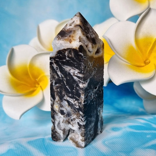 Druzy Quartz & Agate Point - (ID: crp7)