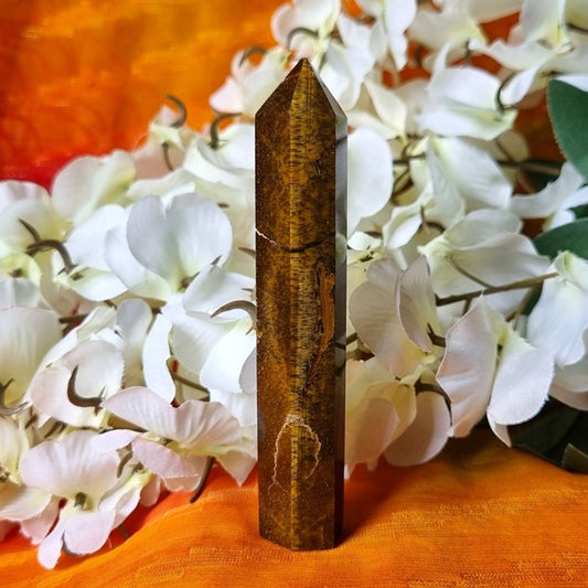 Gold Tigers Eye Point - (ID: crp88)