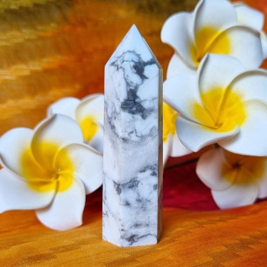 White Howlite Point - (ID: crp89)