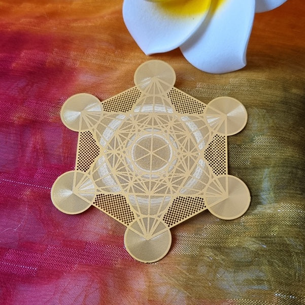 Metatron’s Cube – small (gold plated) - (ID: sg22)