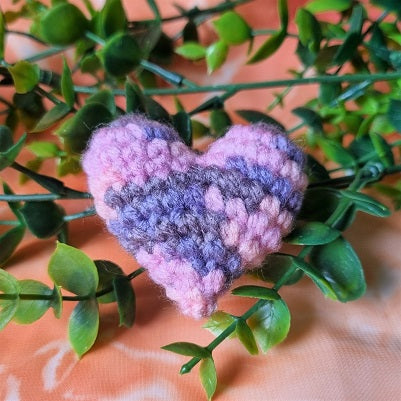 Pink-Grey Heart – small - (ID:  sox17)