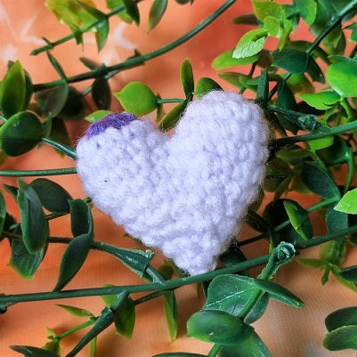 White-Purple Heart – small – (ID: sox20)